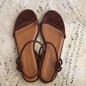 STAUD Women's Dark Brown Sandals